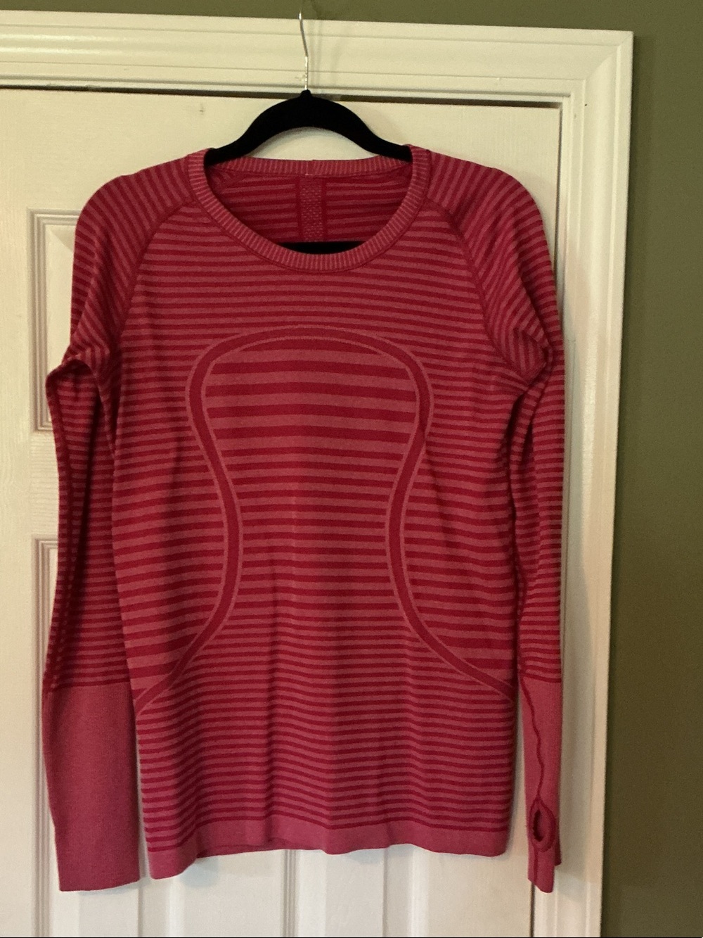 lululemon Swifty Tech Long Sleeve Athletic Top Sz 6 Heathered Berry Rumble EUC